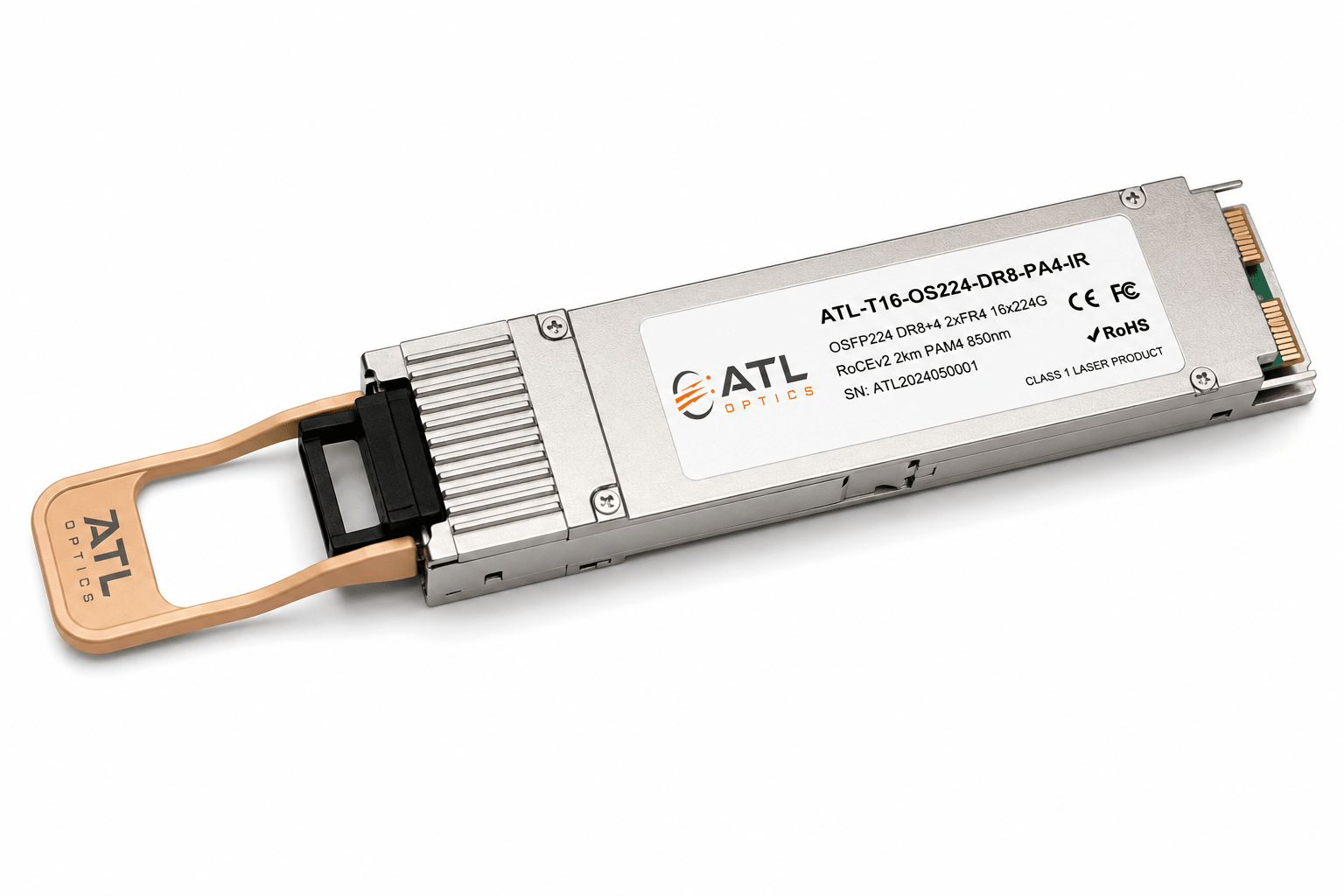 1.6T OSFP224 8x 200G PAM4 InfiniBand XDR Active DAC, NVIDIA (IB), 1m (3ft) - ATL Optics