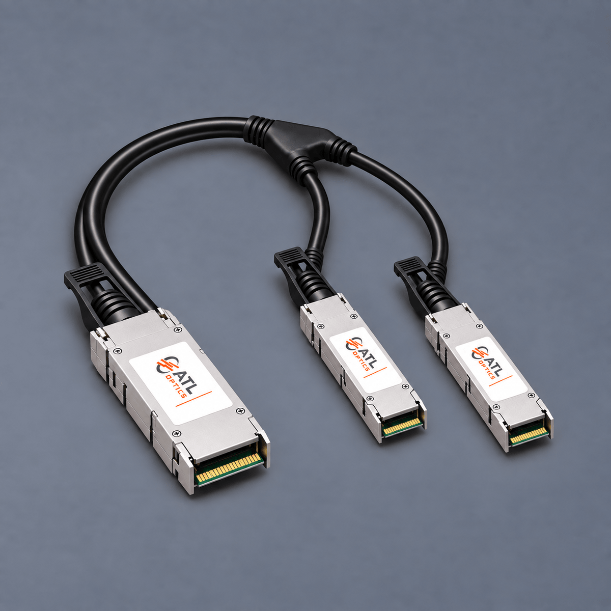 200G QSFP56 4x 50G PAM4 to 2x 100G QSFP56 2x 50G PAM4 InfiniBand HDR Breakout AOC, NVIDIA (IB), 10m (33ft) - ATL Optics